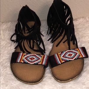 Black Dirty Laundry Flat Sandals